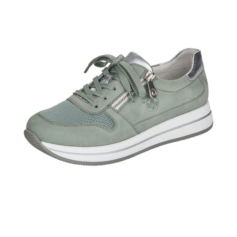 N4501-52 Rieker Sneakers i Grøn til Dame.