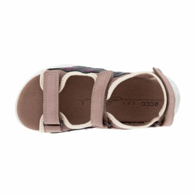 Ecco sandal til børn i farven rosa med Velcro lukning