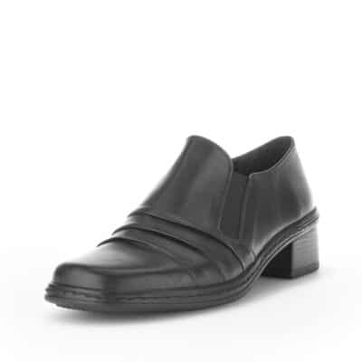 Gabor sko dame i sort med hæl. Model: 94.440.27