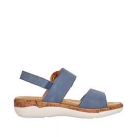 Rieker-Sandal-Dame-Blå1