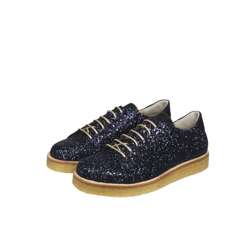 Angulus-Sneakers-Dame-blå-Glimmer