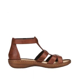 Rieker-Sandal-Dame-Brun1