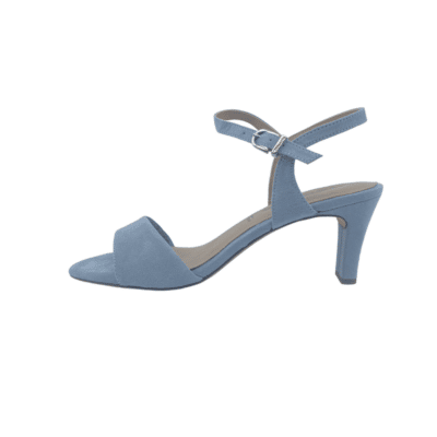 Tamaris sandal i flot lyseblå farve med 7,5 cm hæl