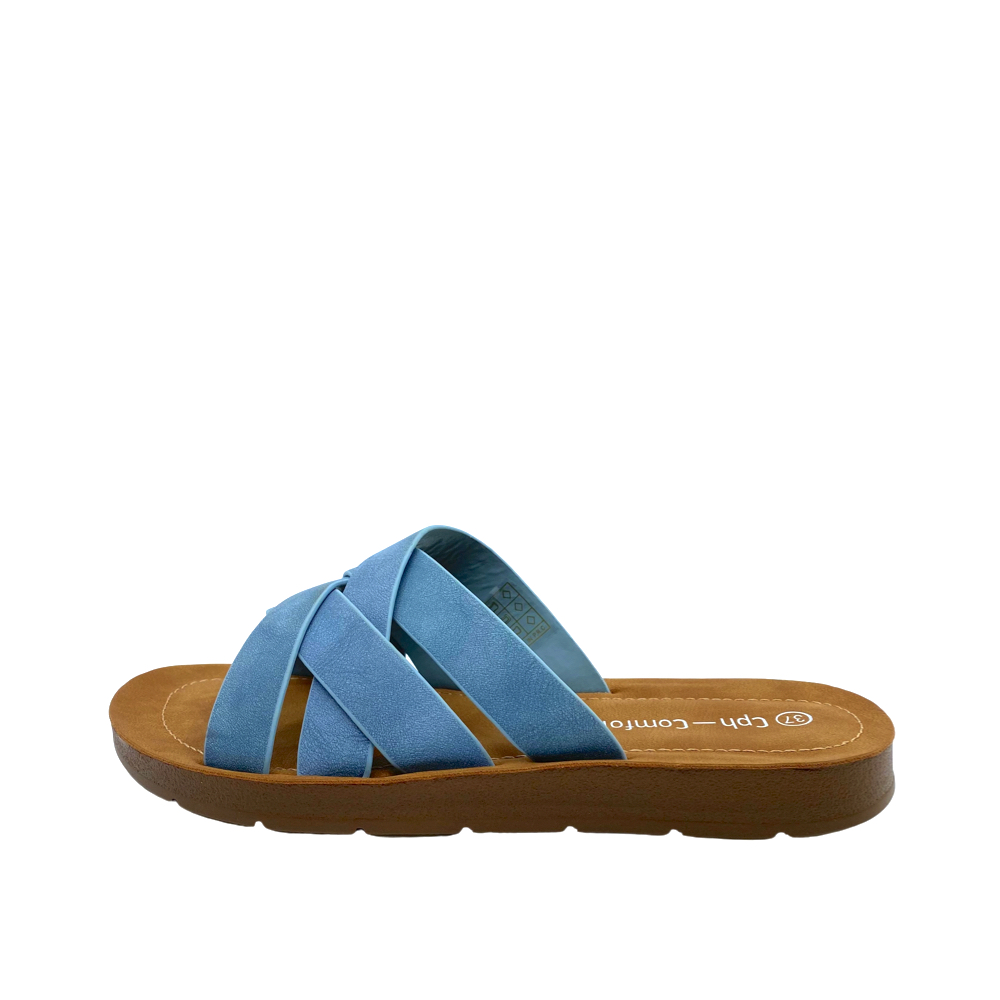 CPH-Comfort Sandal i Blå Dame