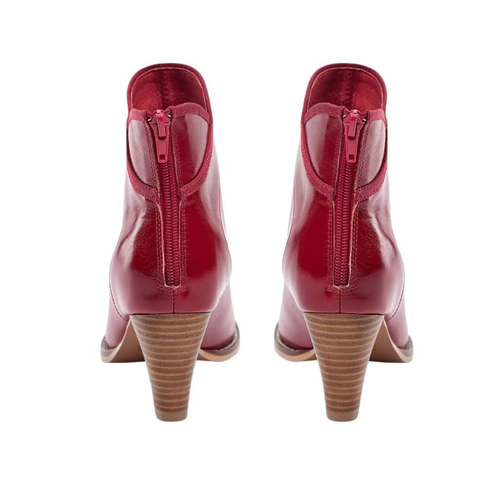 Sofie Schnoor støvle i rød til høj hæl | Damkjær 》