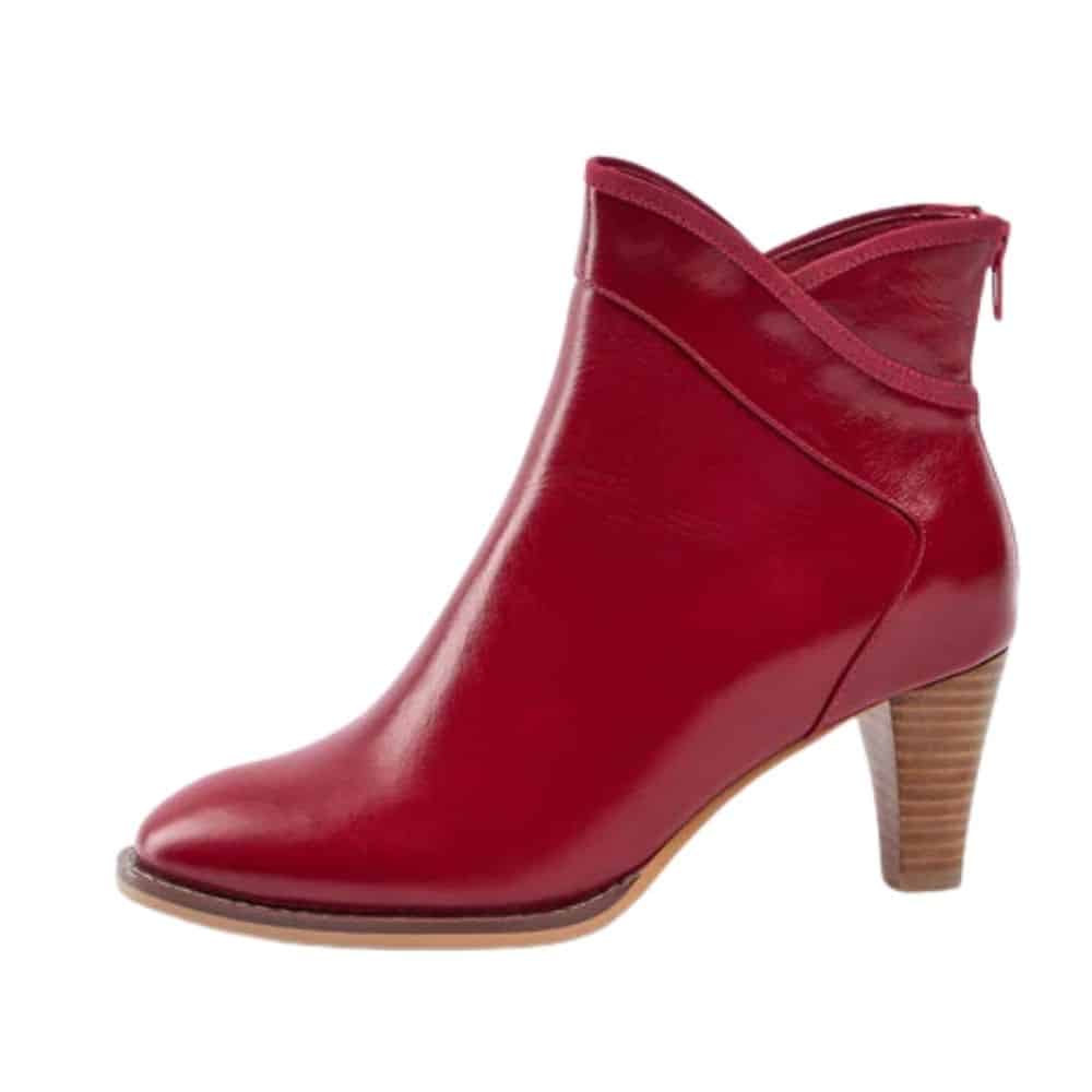 Sofie Schnoor støvle i rød til høj hæl | Damkjær 》