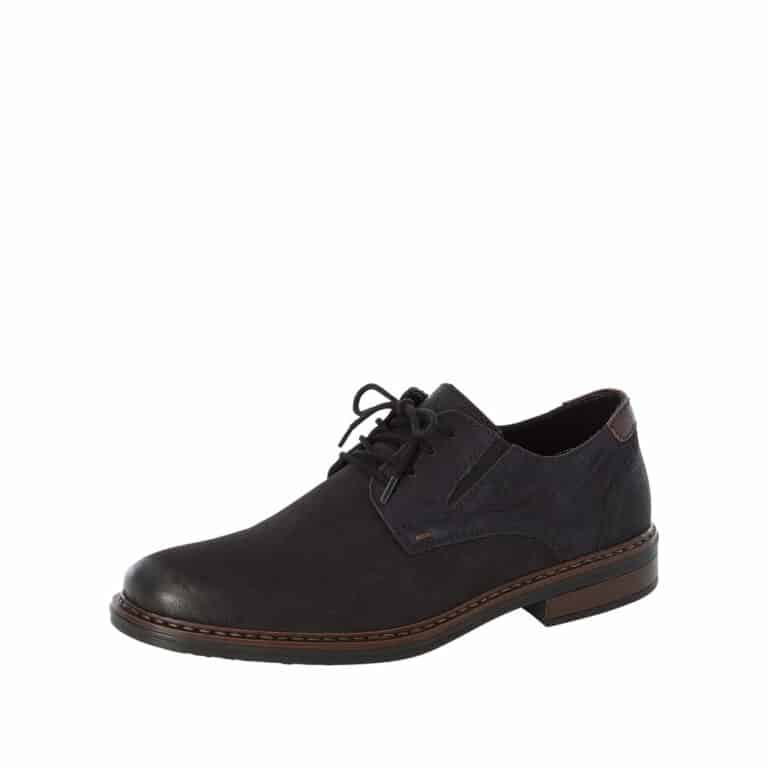 Rieker sko herre i sort med snøre