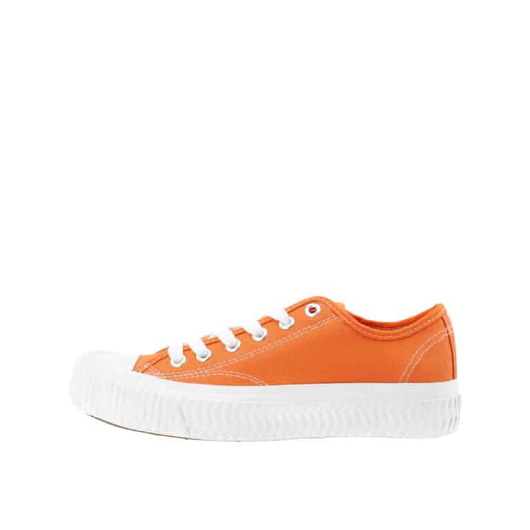 Bianco-sneakers-dame-orange