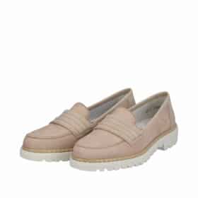 Rieker loafers i beige til dame 1