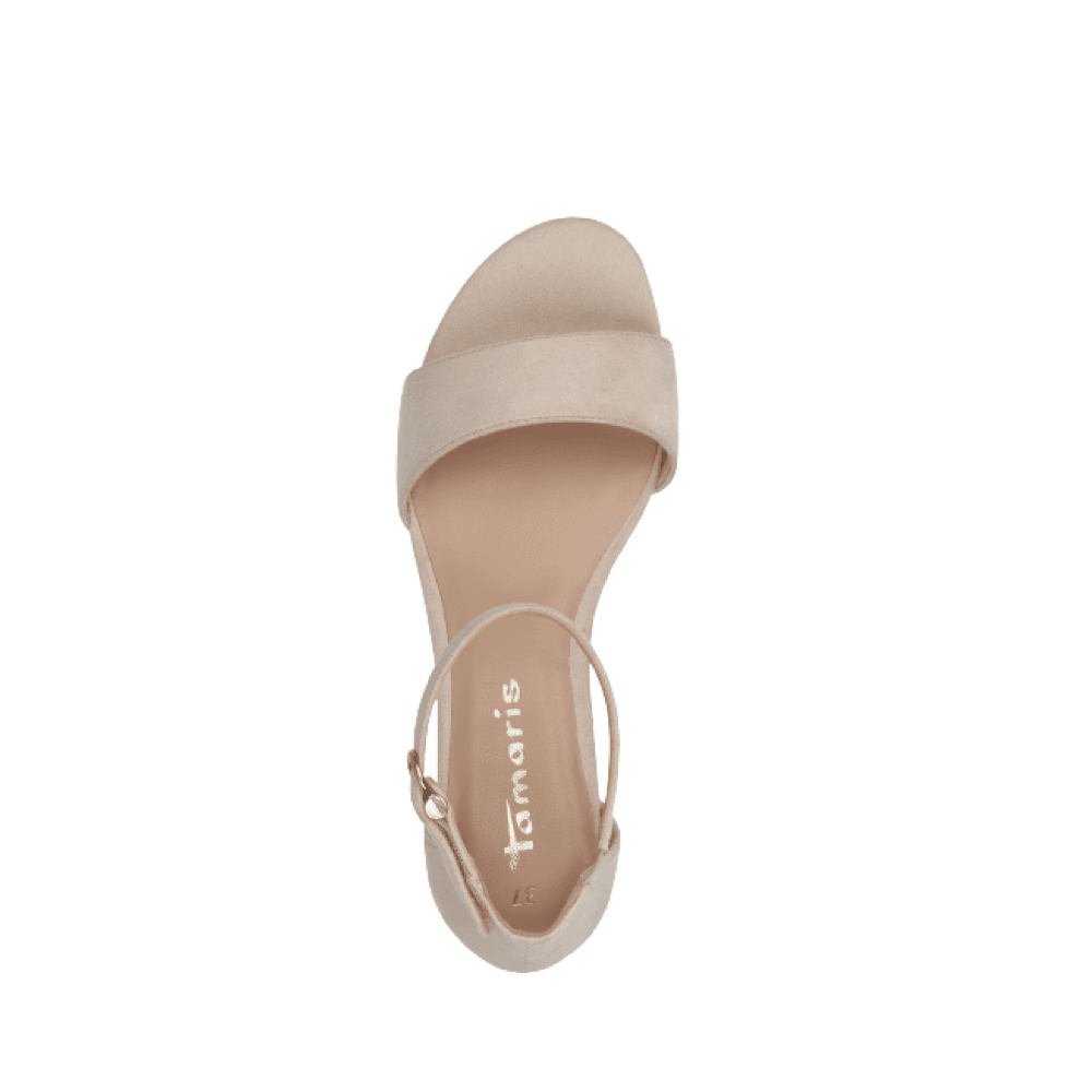 kalk Ampere Revisor Tamaris sandal | Flot sandal i beige med rem | Damkjær Sko 》