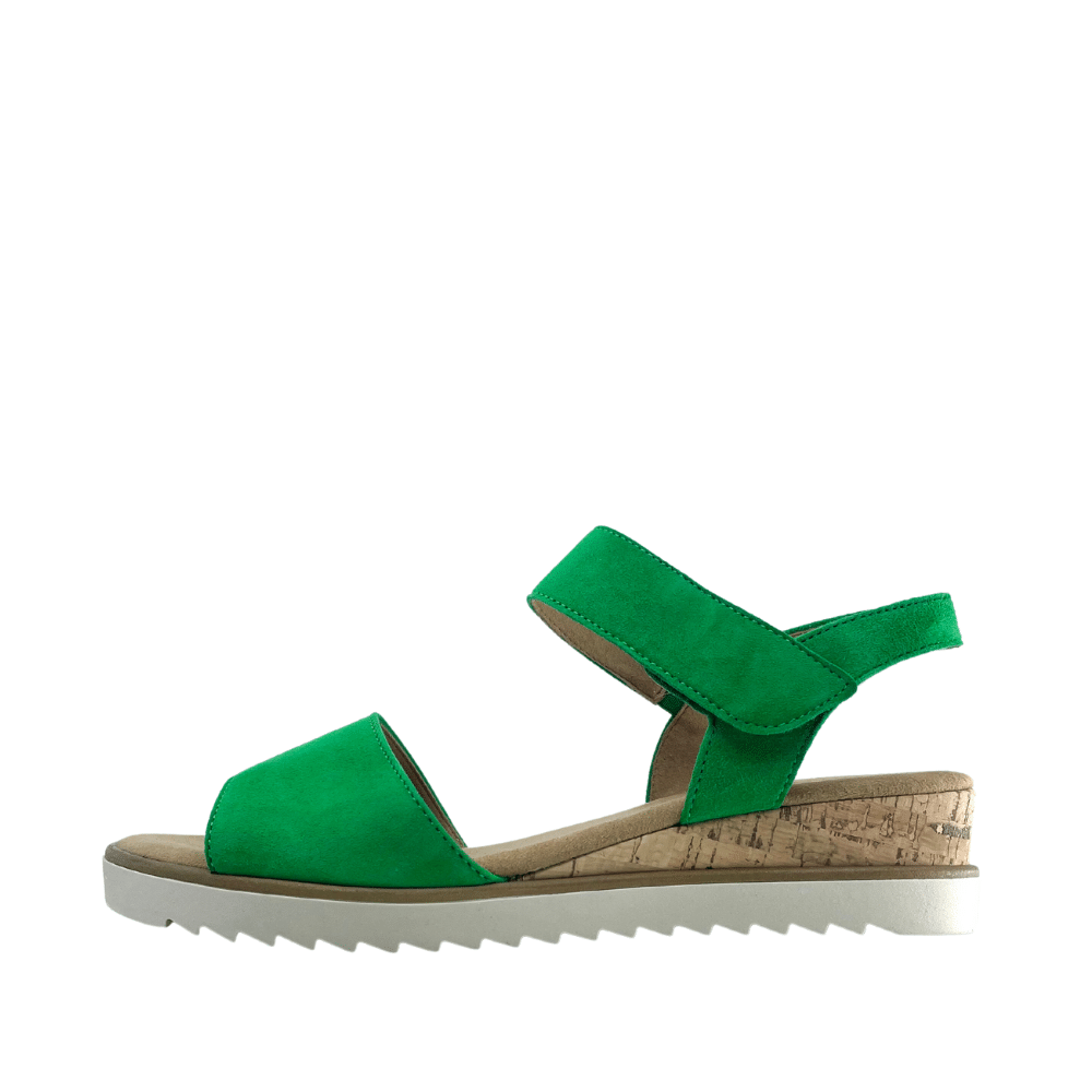 Gabor sandal dame | grøn med 4 cm. | Damkjær Sko 》