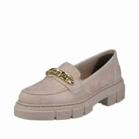 Rieker loafers i beige til dame