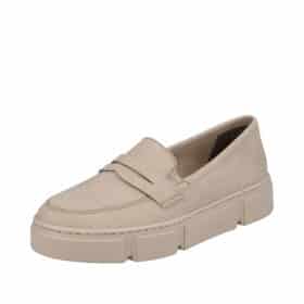 Rieker loafers i beige til dame