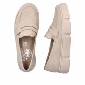 Rieker loafers i beige til dame 4