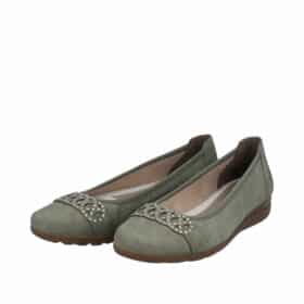 Rieker loafers i grøn til dame 1