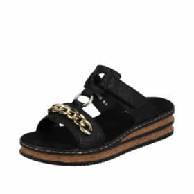 Rieker sandal i sort til dame