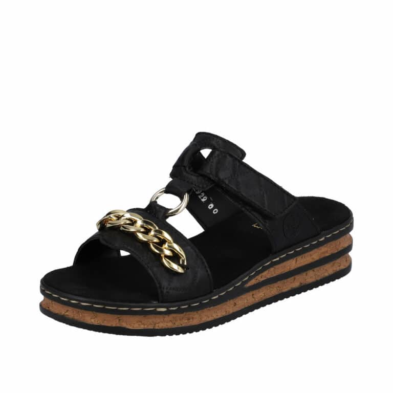 Rieker sandal i sort til dame