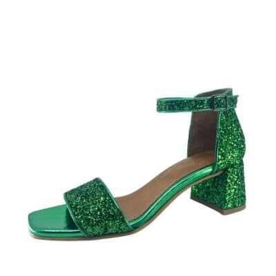 Shoedesign Copenhagen Sandal Dame i Grøn glimmer