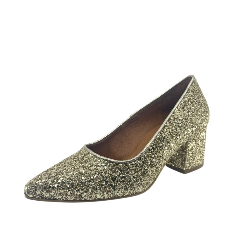 Shoedesign Copenhagen Pumps Dame i guld glimmer