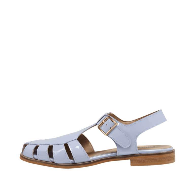 Angulus sandal i flot lyseblå lak farve