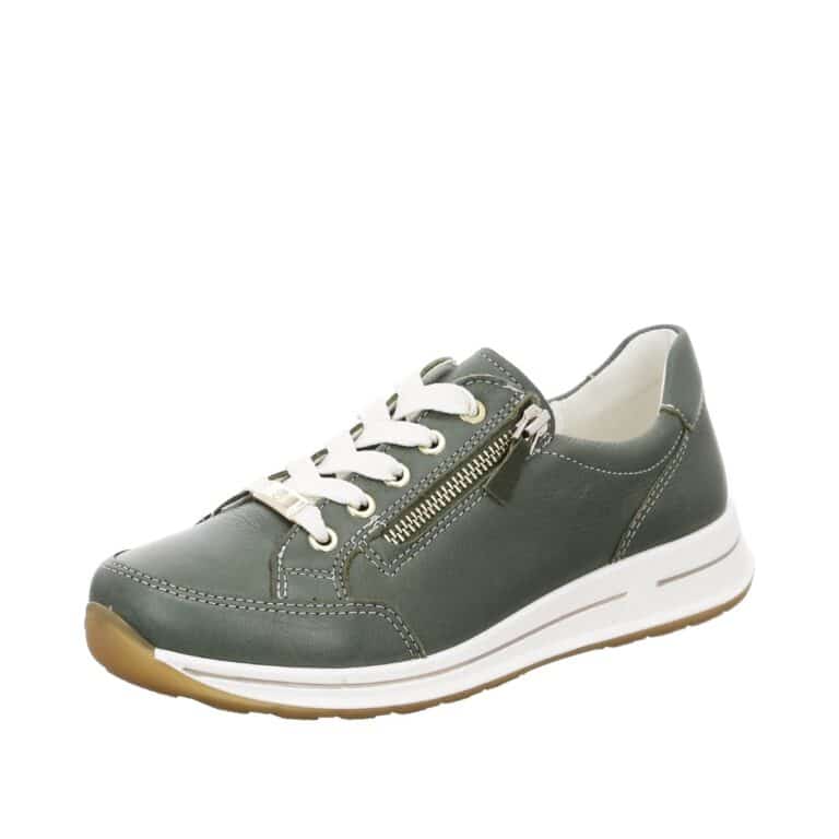 Ara sneakers i grøn med lynlås og snørrebånd