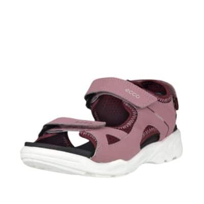 Ecco Biom Raft sandal til børn i rosa/lyserød med velcro