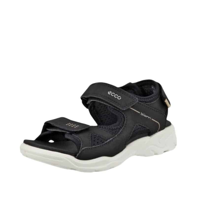 Ecco Biom Raft sandal til børn i sort med velcro