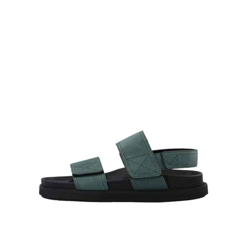 Cashott sandal dame i grøn med velcro