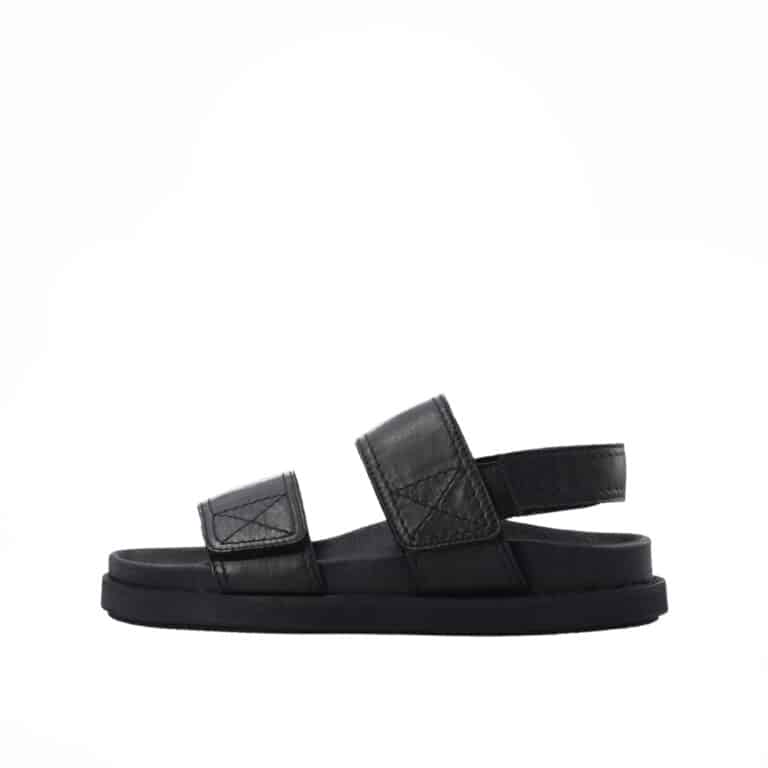 Cashott sandal dame i sort med velcro