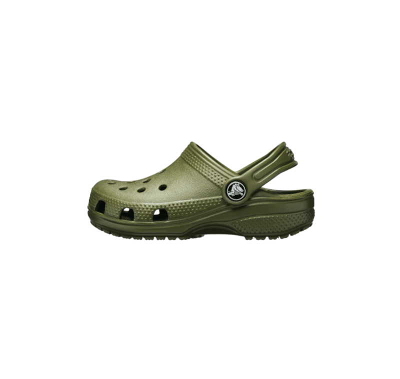 Crocs sandal i grøn khaki til børn med rem