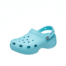 Crocs original sandal i lyseblå til dame med 4cm platform hæl