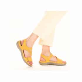 Rieker Sandal i gul til dame 5