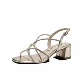 Tamaris sandal dame i guld med glimmer