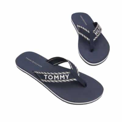 Tommy Hilfiger slippers i mørkeblå til dame FW0FW07143DW6