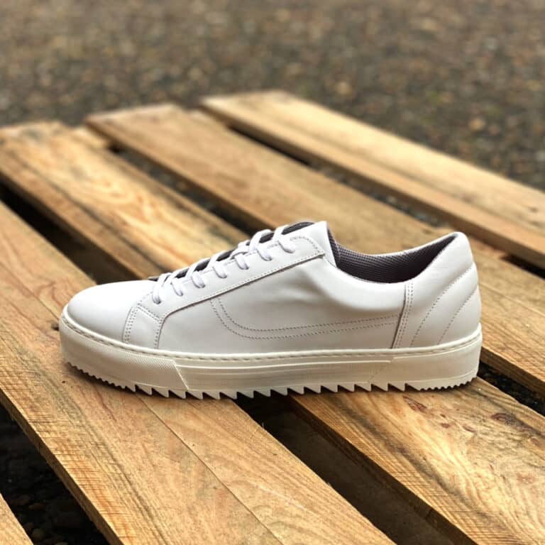 Bianco sneakers herre i hvid med snøre