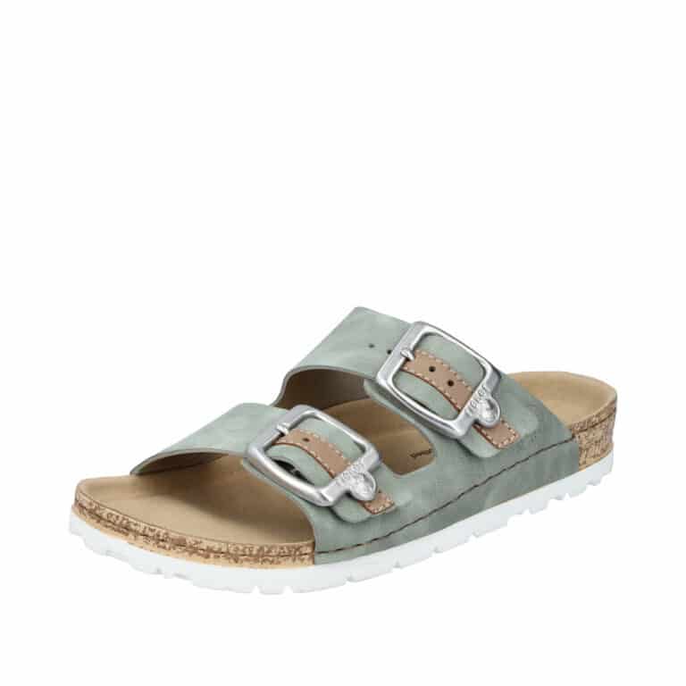 Rieker sandal dame i grøn med 2 spænder
