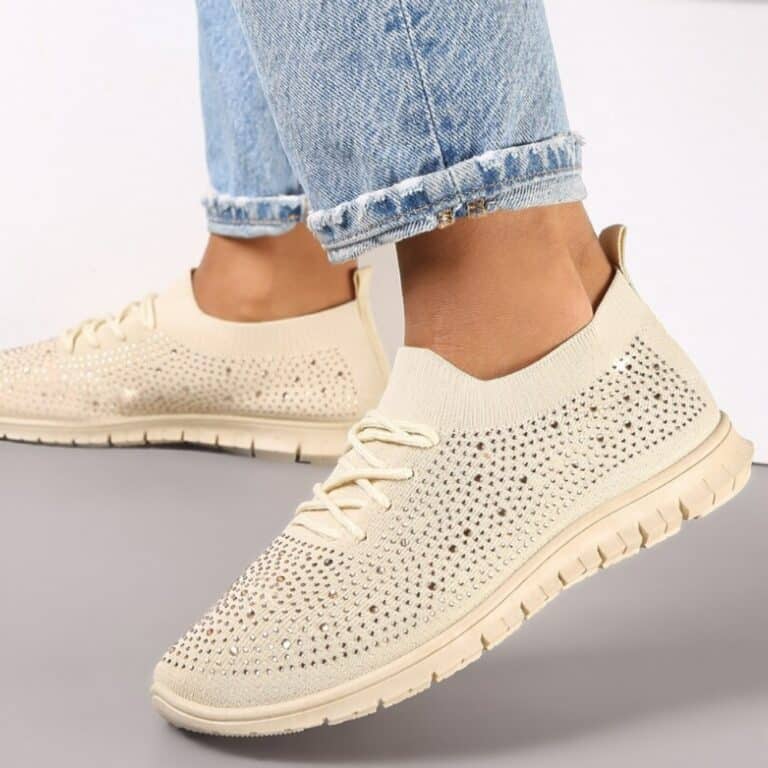 Amour sneakers i beige glimmer til dame TA-223