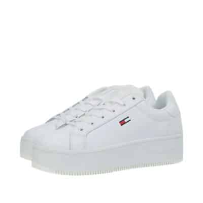 Tommy hilfiger sneakers i hvid med plateau til dame EN0EN02043-YBR