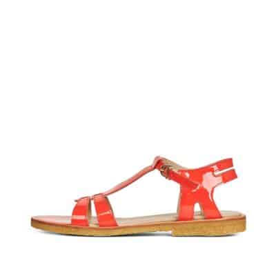 Angulus sandal til dame i rød med spændrem på ankel