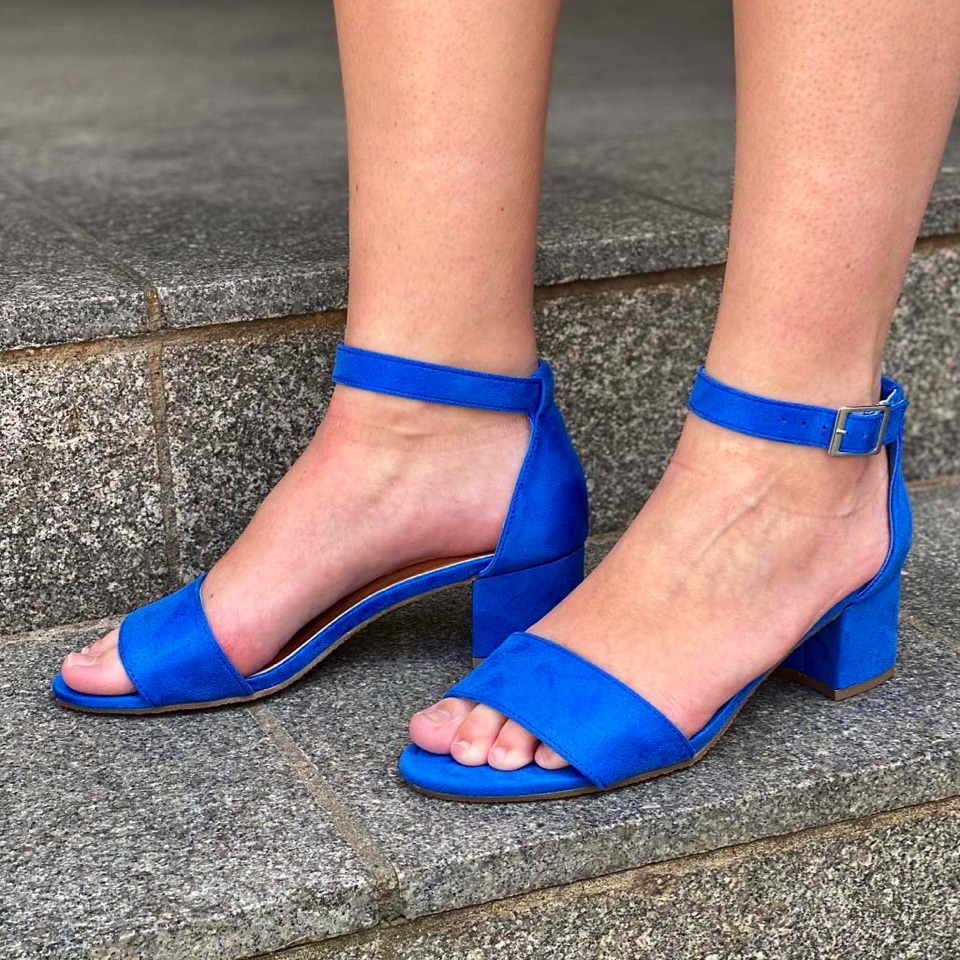 Duffy sandal | Lækker sandal i blå sko 》