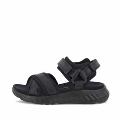 Ecco sandal i sort til børn med velcro. Model: 712141-51052
