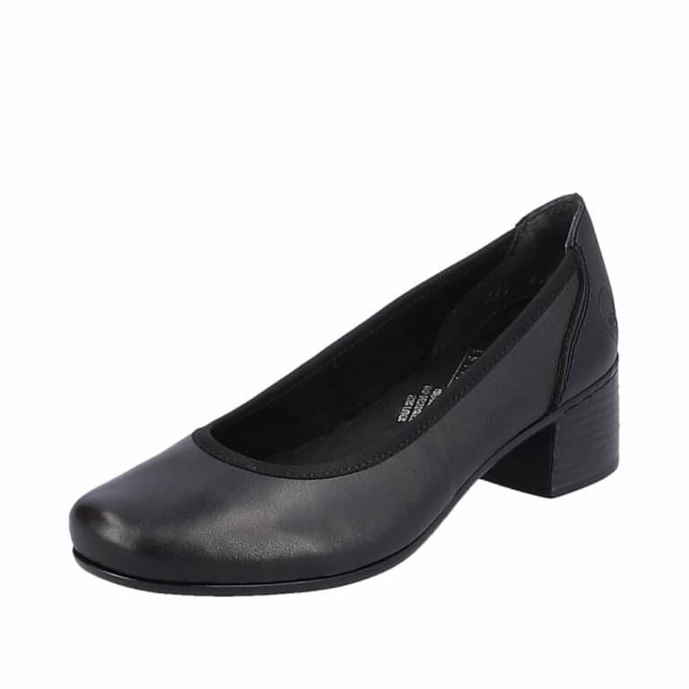 Rieker pumps i sort til dame med 4 cm hæl 41650-00