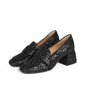 Angulus pumps i sort glimmer til dame 1647-101-8135
