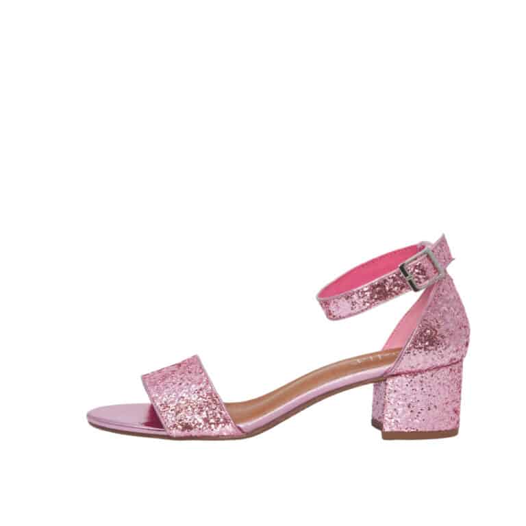 duffy sandal dame i pink med glimmer