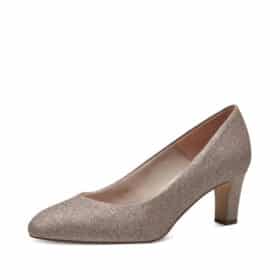 Tamaris pumps med flot glimmer i rose/lyserød