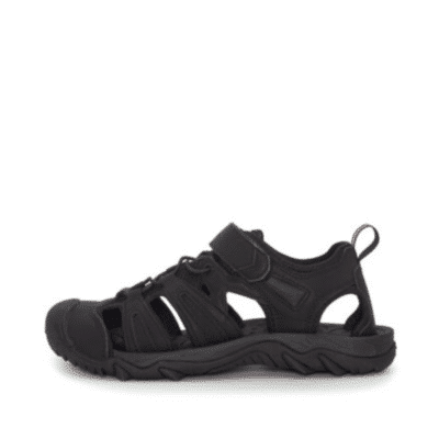 PoleCat sandal herre i sort med elastik og velcro