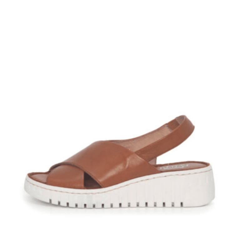 emma sandal dame i cognac med elastik