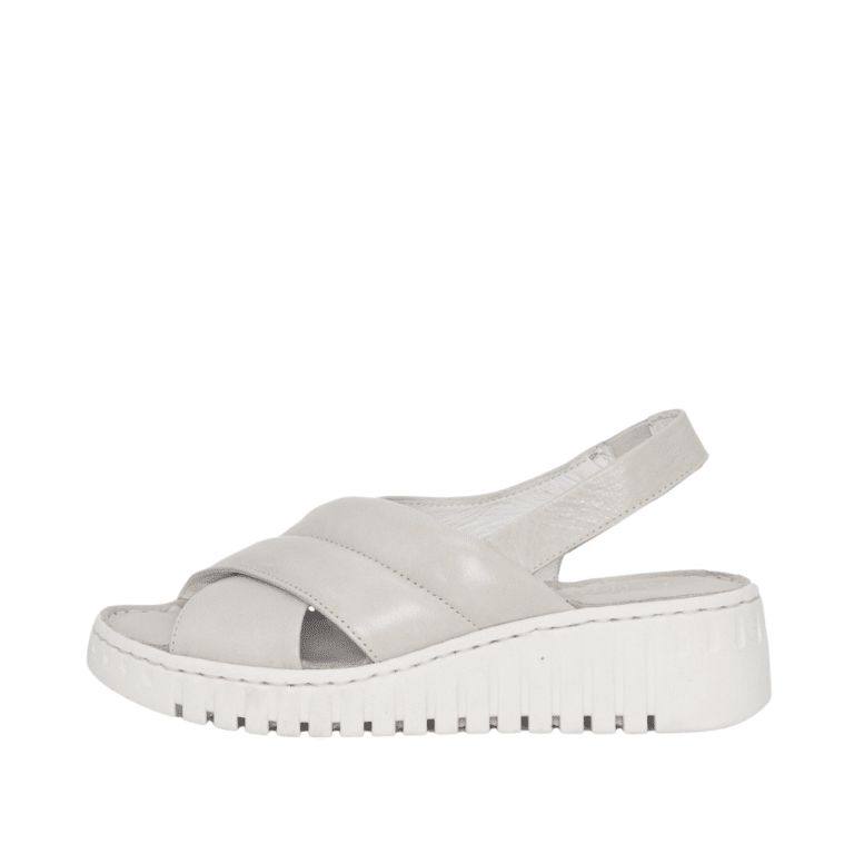 emma sandal dame i hvid med elastik rem