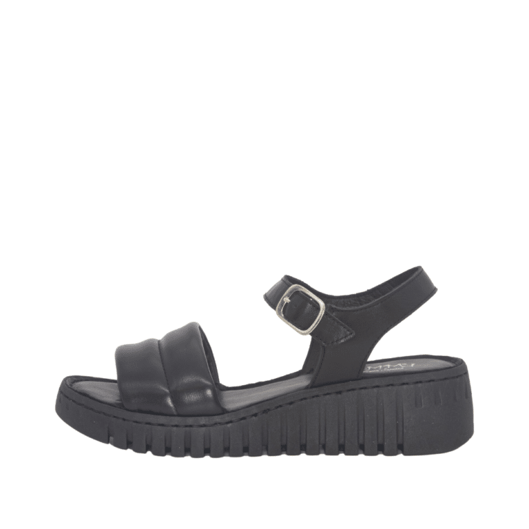 emma sandal dame i sort med justerbar spænde