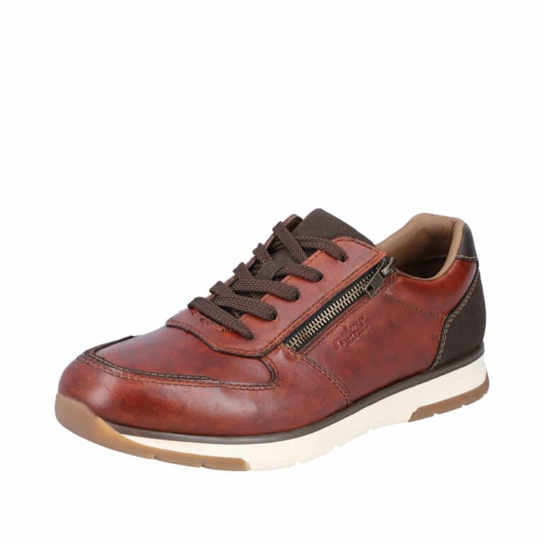 Rieker sneakers herre i brun med lynlås